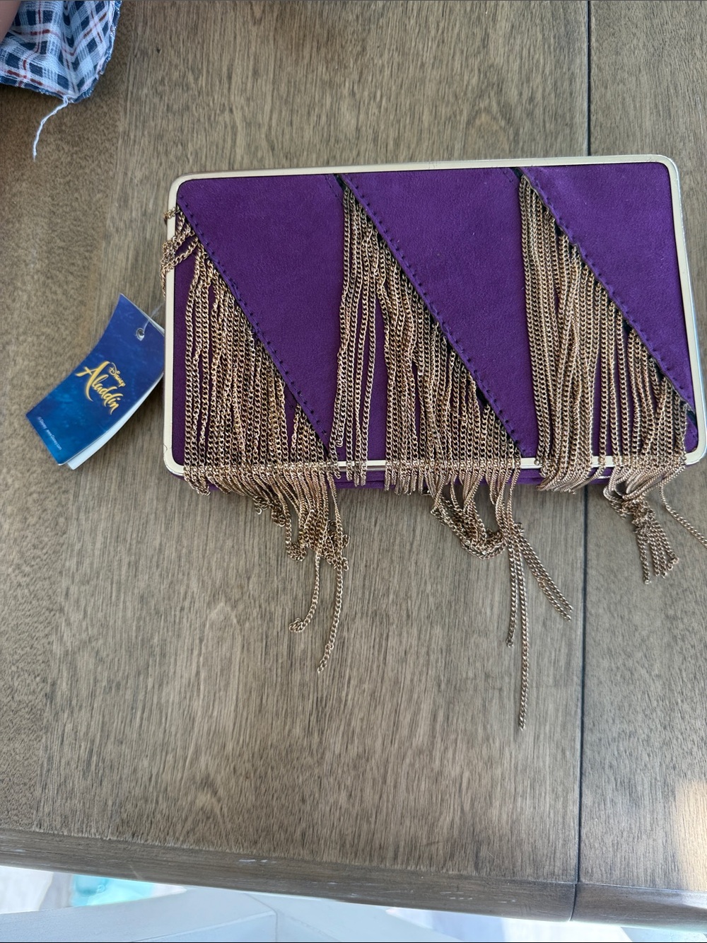 Disney Aladdin X CALL IT SPRING Aladdin Clutch Purse NWT Purple Gold Bag